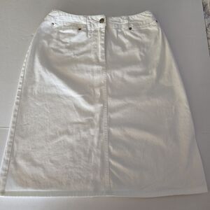 Pendleton Classic White Pencil Skirt Size 8 Workwear Staple Office Attire Clean